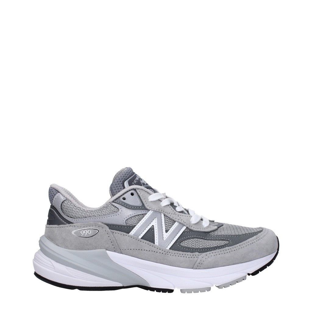 New Balance 990v6 Sneakers van stof, suède en leer – Grijs