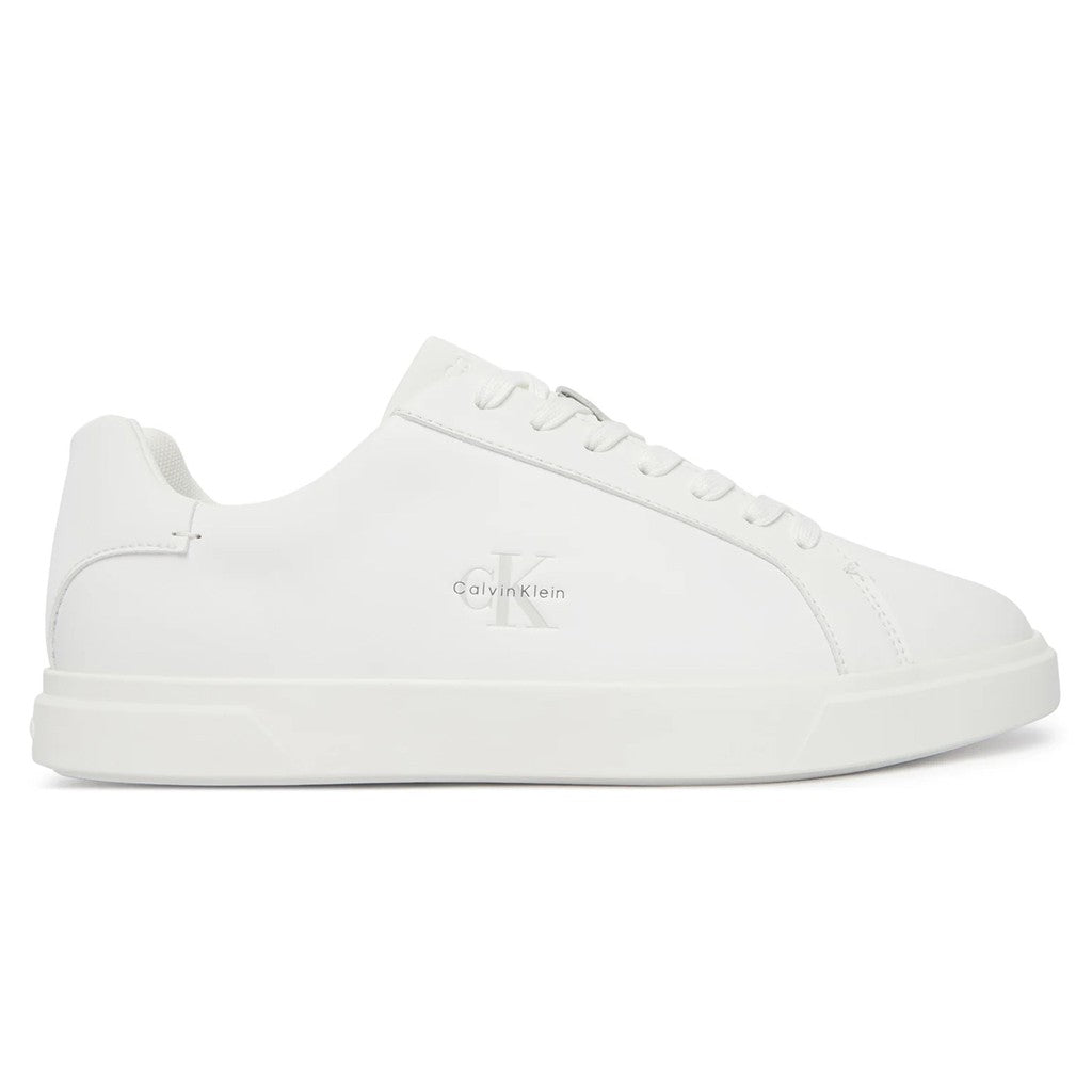 Calvin Klein Tweekleurige sneakers met veters en logo – Wit