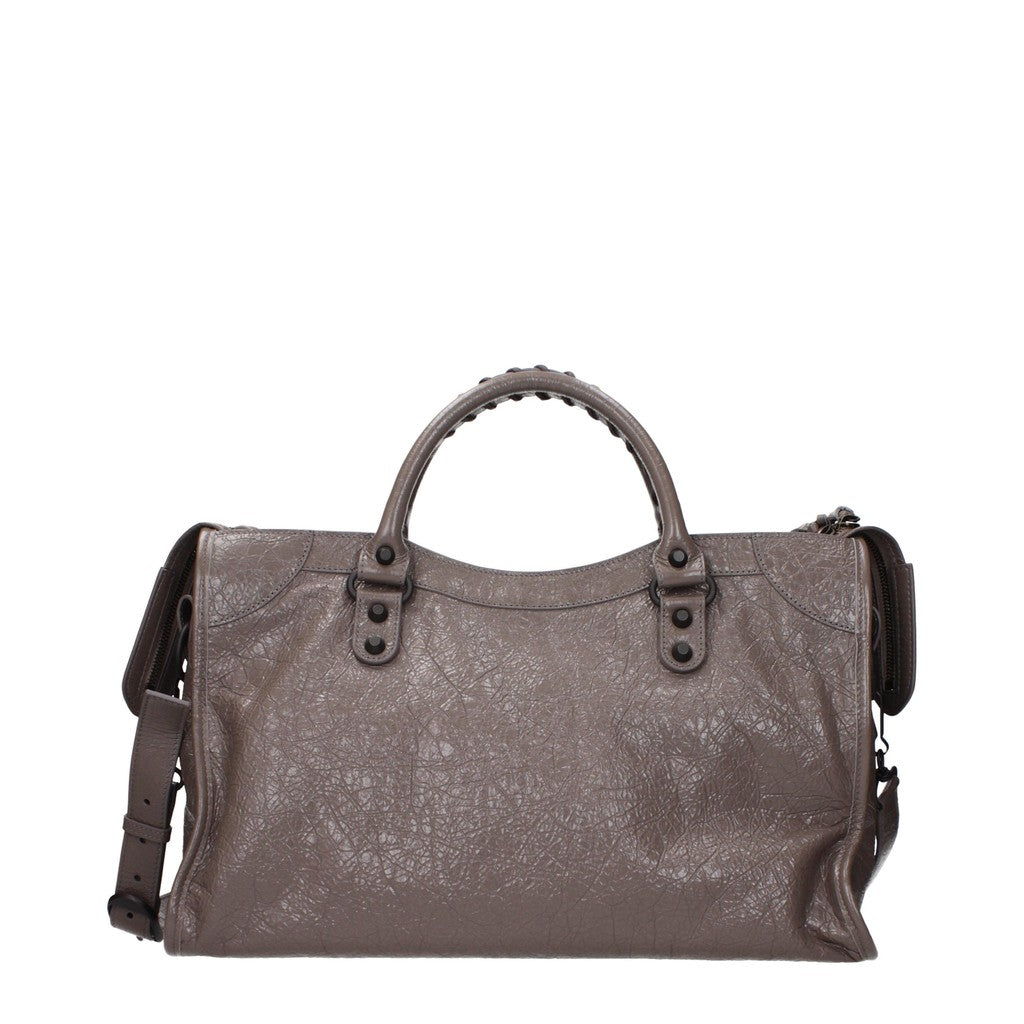 Balenciaga Ruime handtas met ritssluiting en schouderband – Taupe