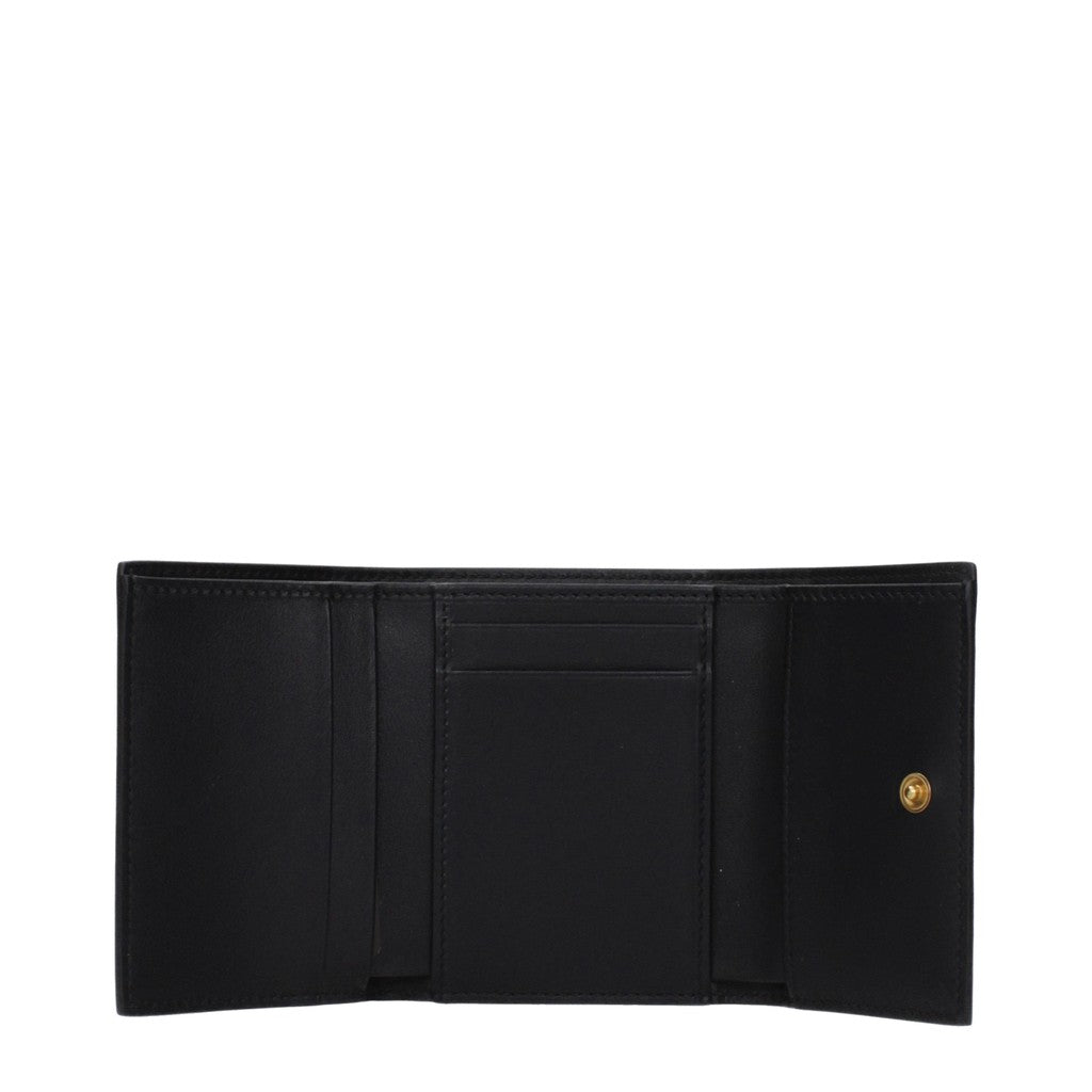 Dolce & Gabbana Compacte portemonnee met knoopsluiting – Zwart