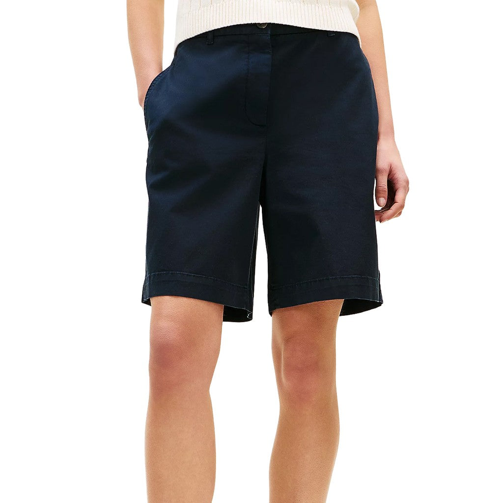 Tommy Hilfiger Bermuda short met paspelzakken en geborduurd logo – Marineblauw