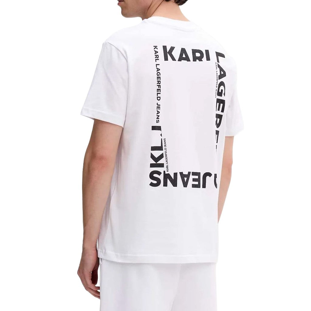 Karl Lagerfeld T-shirt met print op de rug – Wit