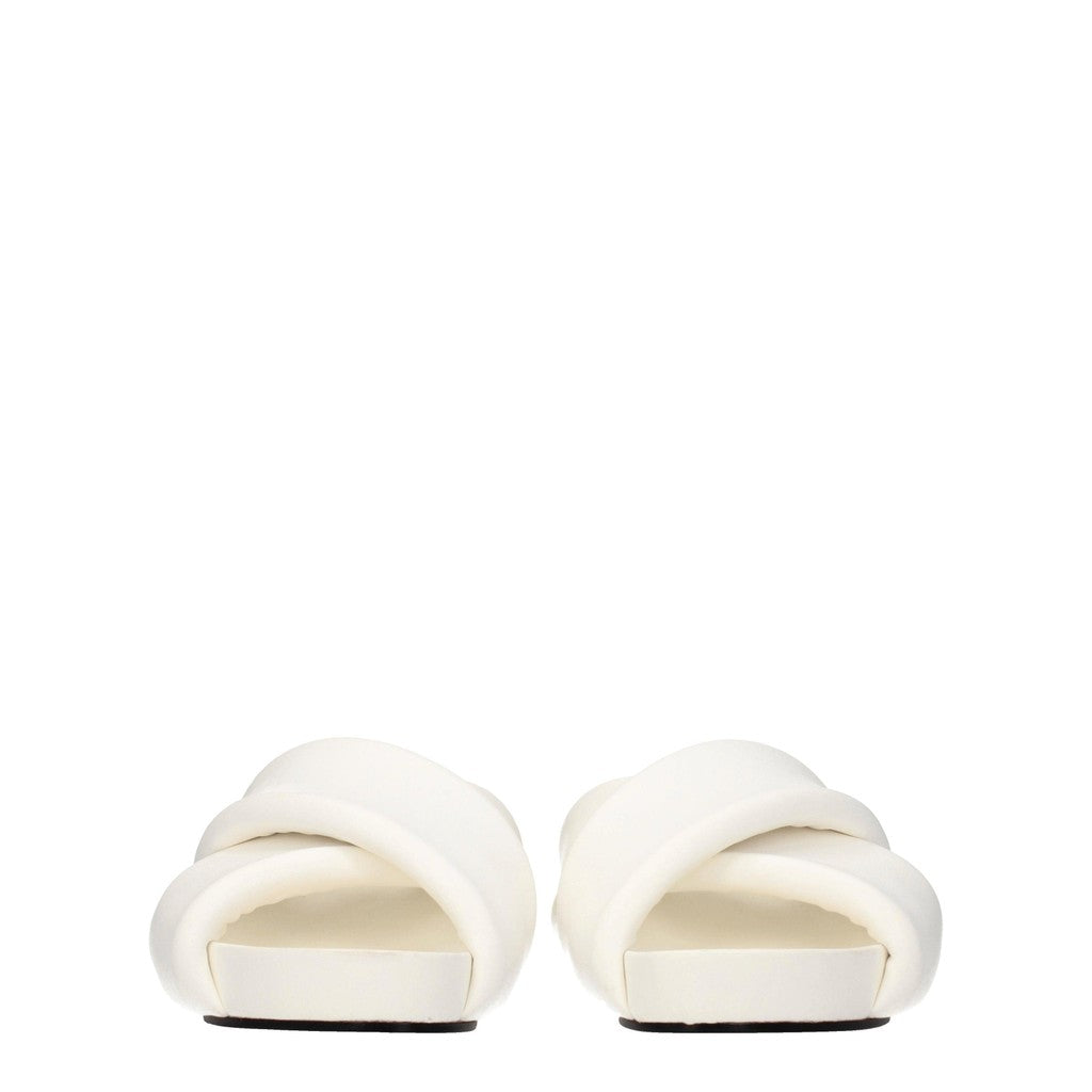 Jil Sander Cross-Strap Sandalen van leer – Wit