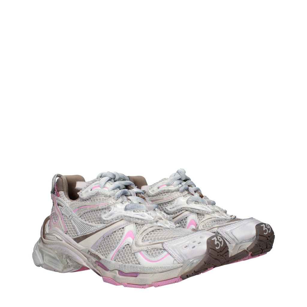 Balenciaga Runner Sneakers met rubberen plateauzool – Grijs / Roze