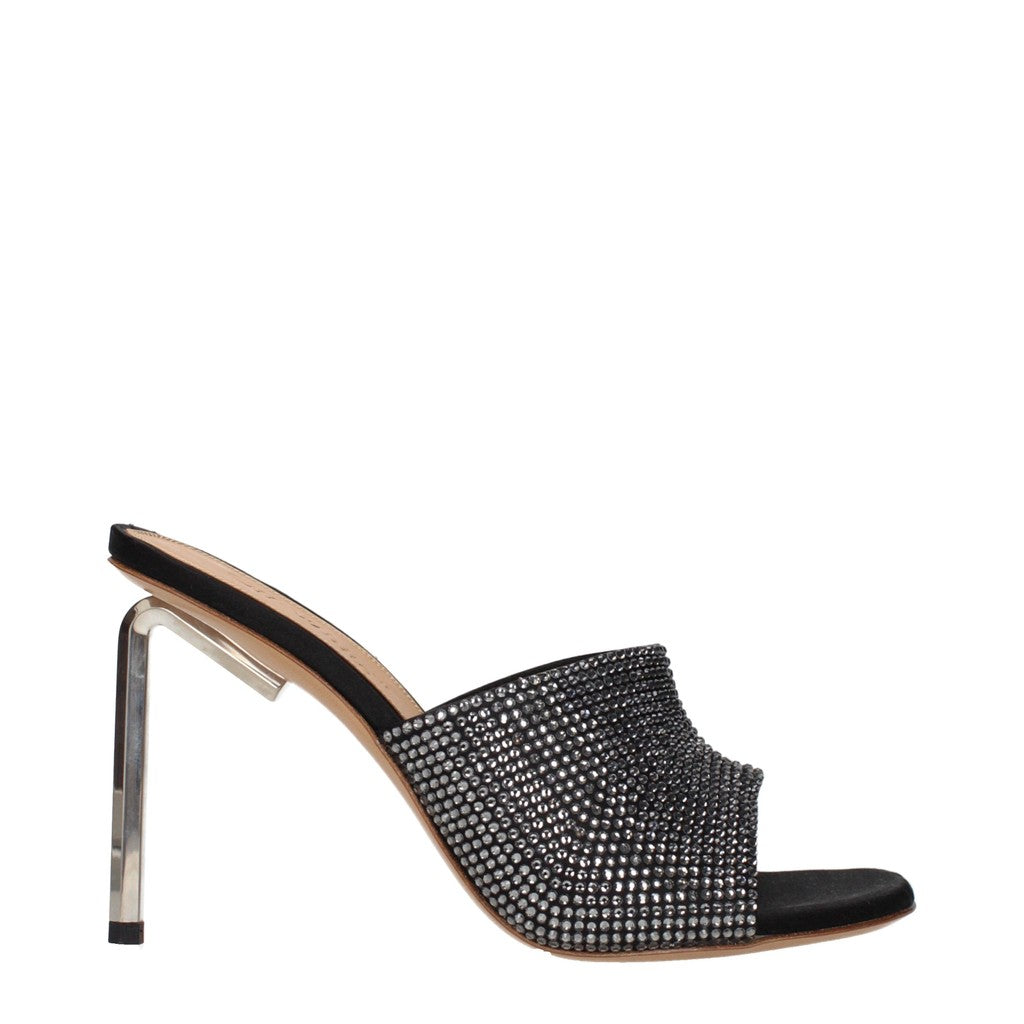 Off-White Sandalen met hak en open teen – Zwart