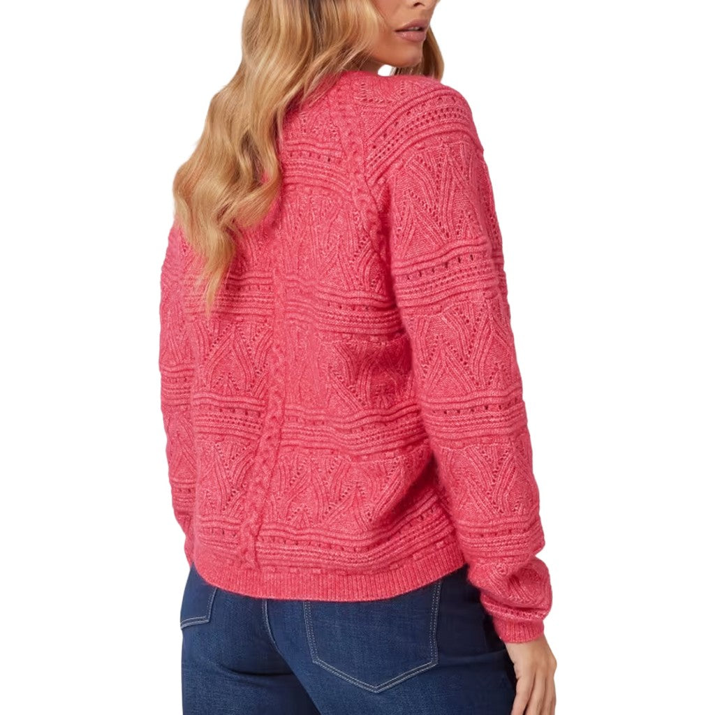 Guess Luchtig vest met V-hals en knoopsluiting – Roze