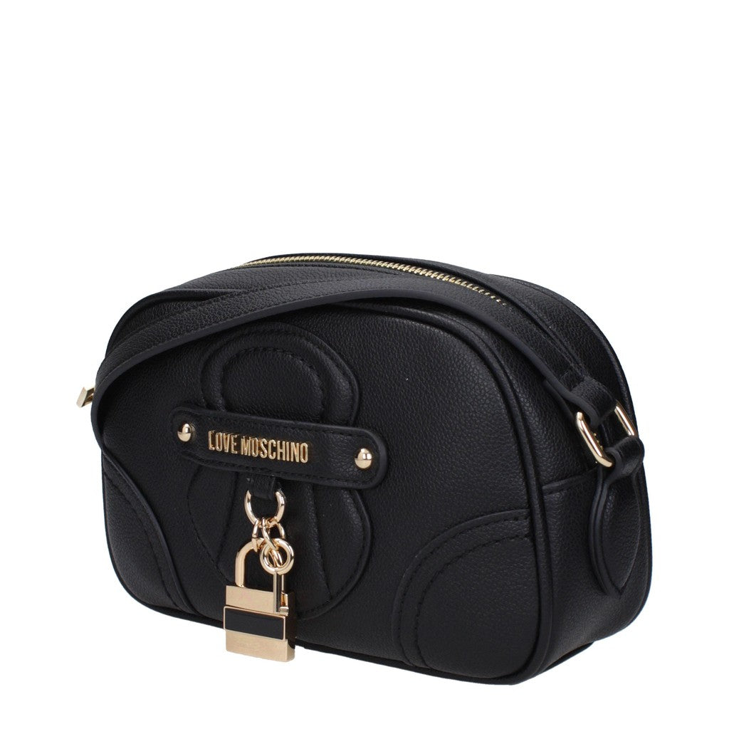 Love Moschino Crossbodytas met goudkleurige details – Zwart