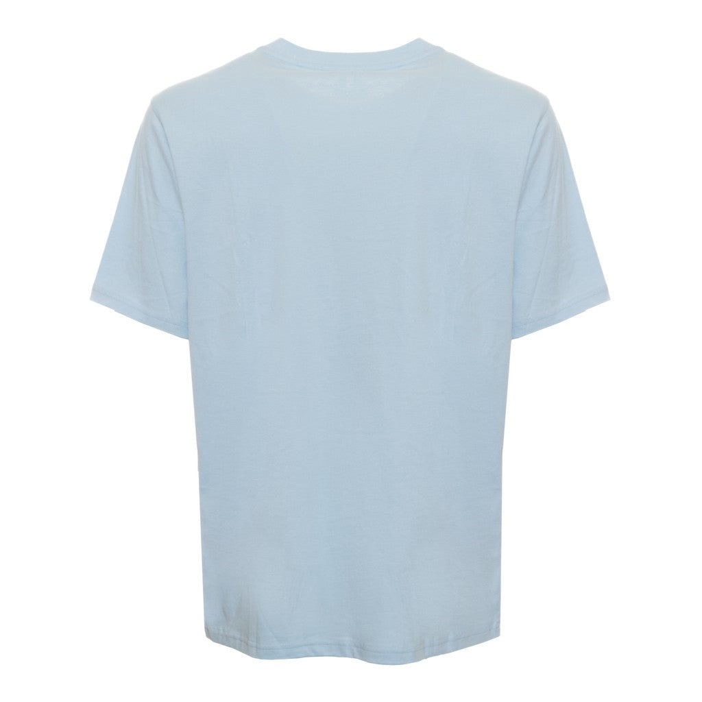 Converse T-shirt met ronde hals en bedrukt logo – Lichtblauw
