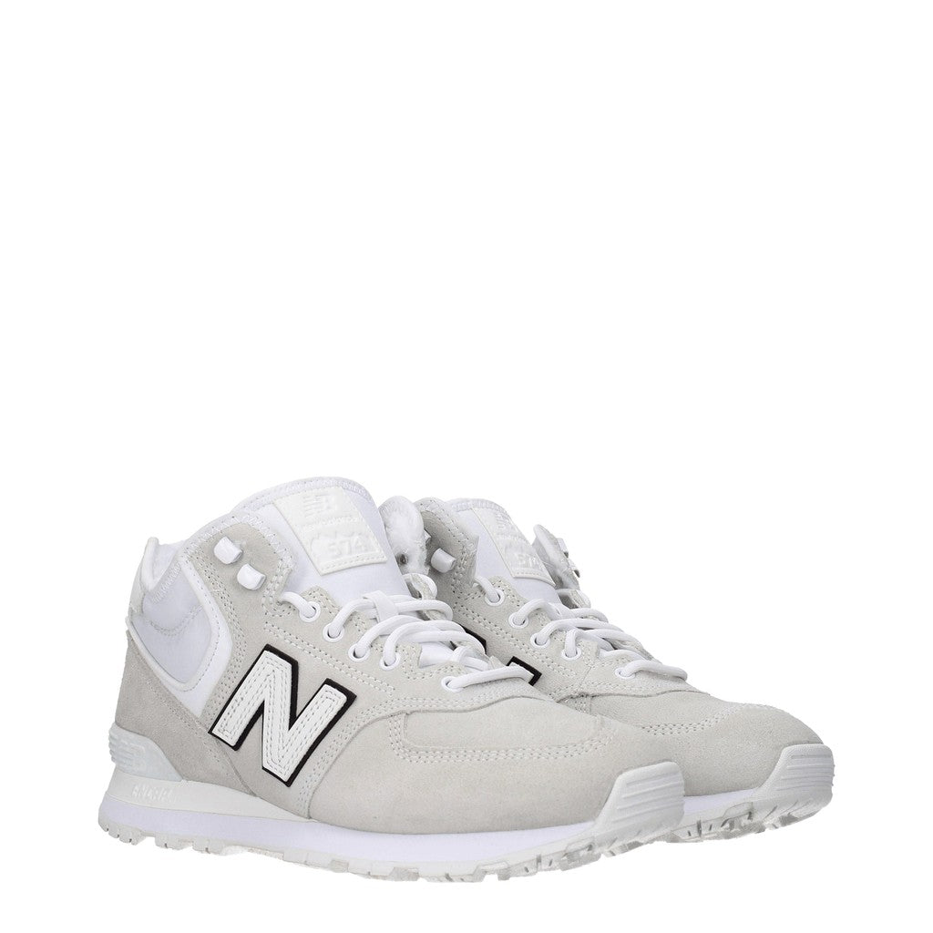 New Balance 574 Sneakers van suède en stof – Grijs / Wit