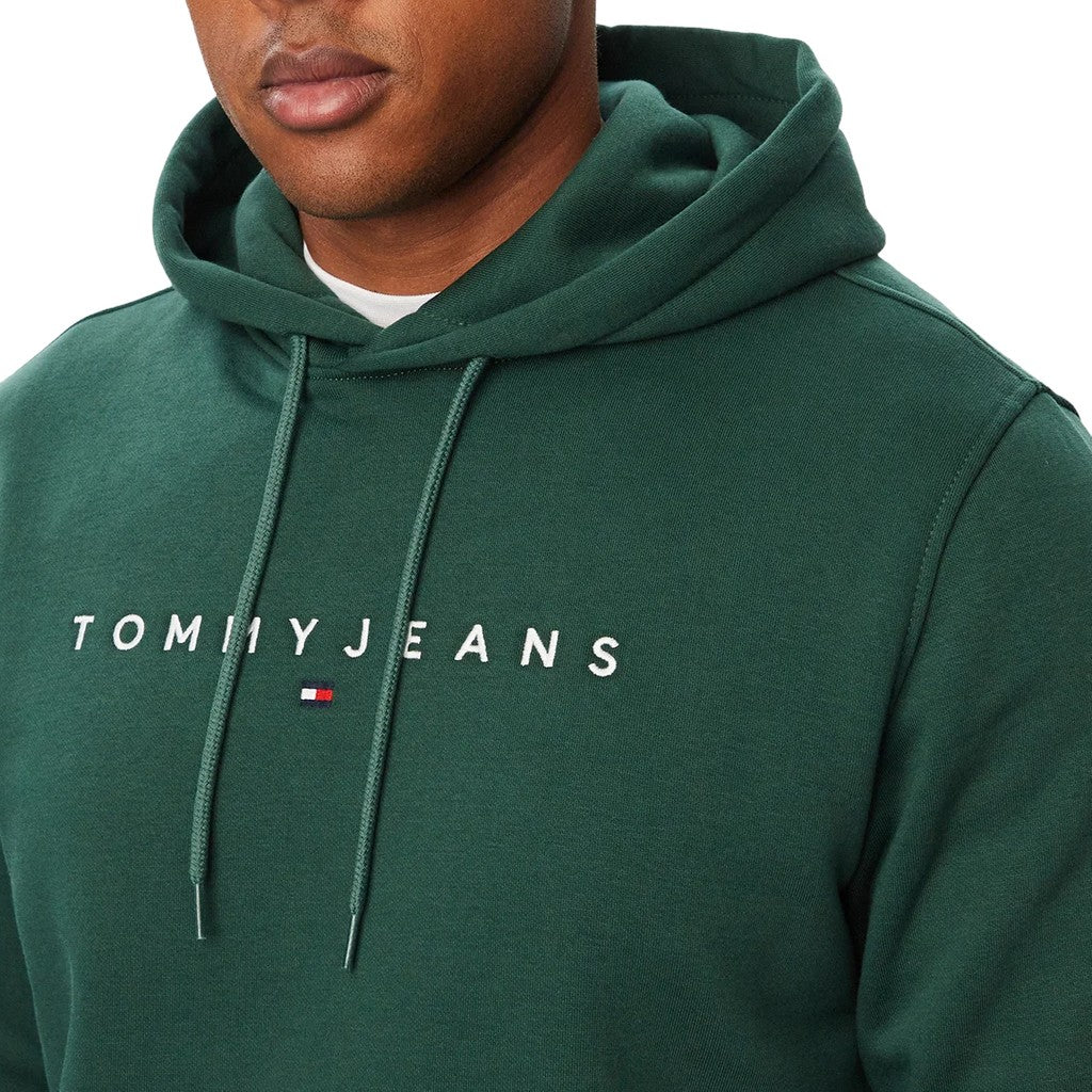 Tommy Jeans Regular Fit Hoodie met fleece binnenkant – Donkergroen