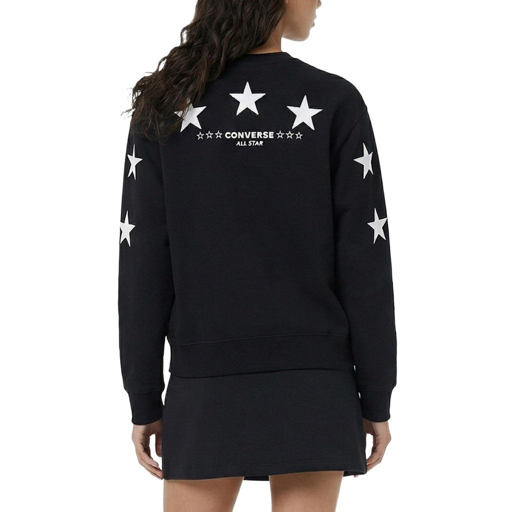Converse Tweekleurige sweater van geborstelde stof – Zwart