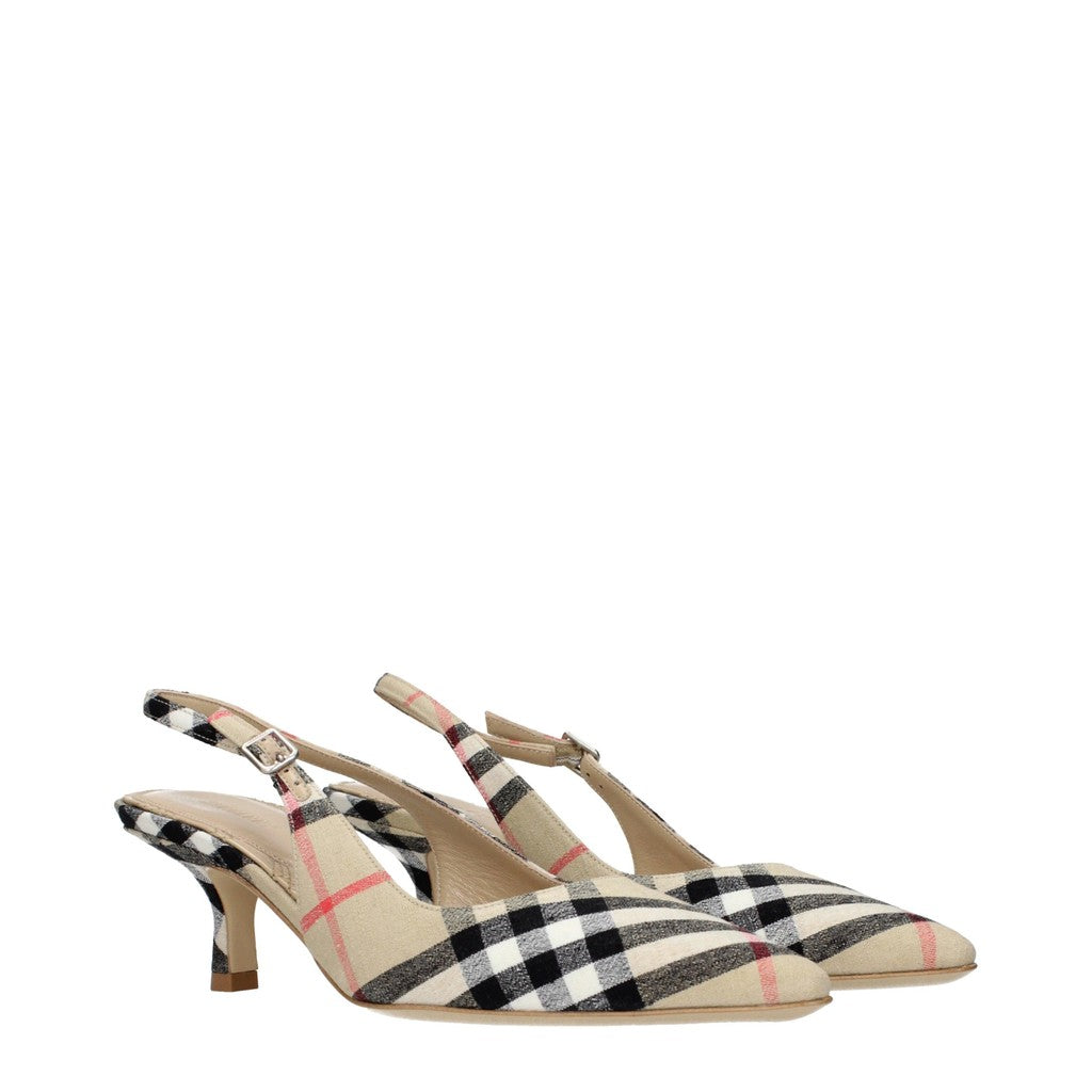 Burberry Pumps met puntige neus en gesp – Beige