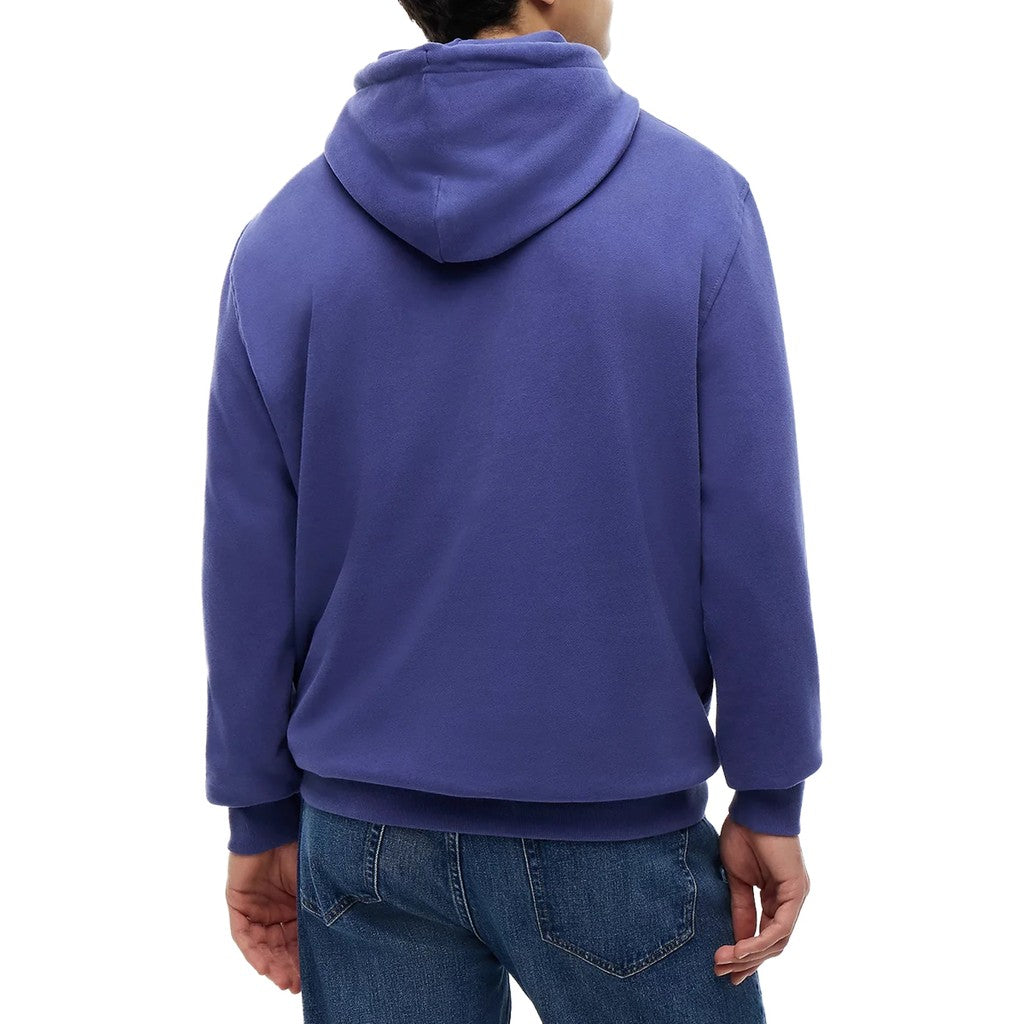Tommy Jeans Regular Fit Hoodie van geborstelde stof met bedrukt logo – Blauw