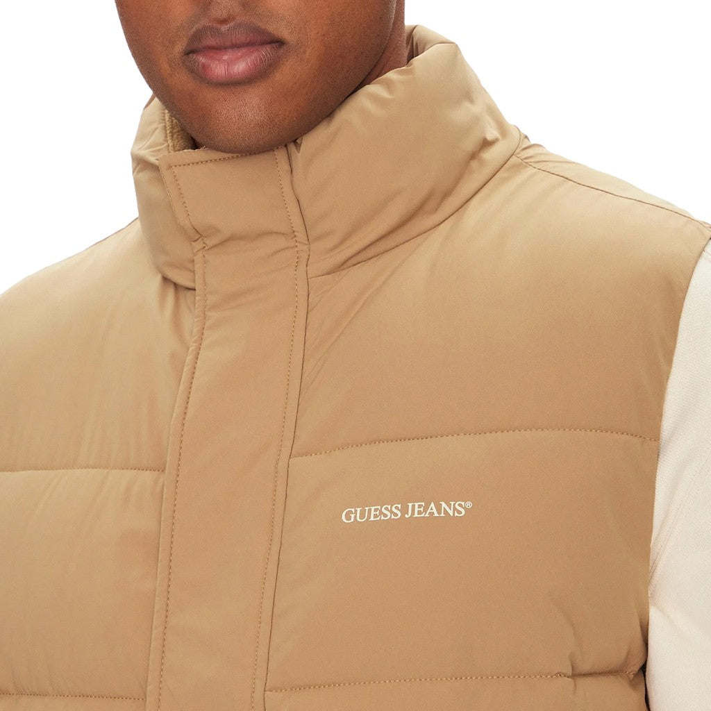 Guess Gilet met ritssluiting Heren – Beige