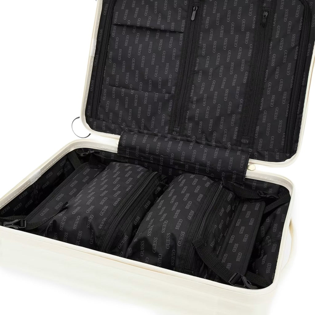 Guess Compacte trolley met ritssluiting – Wit