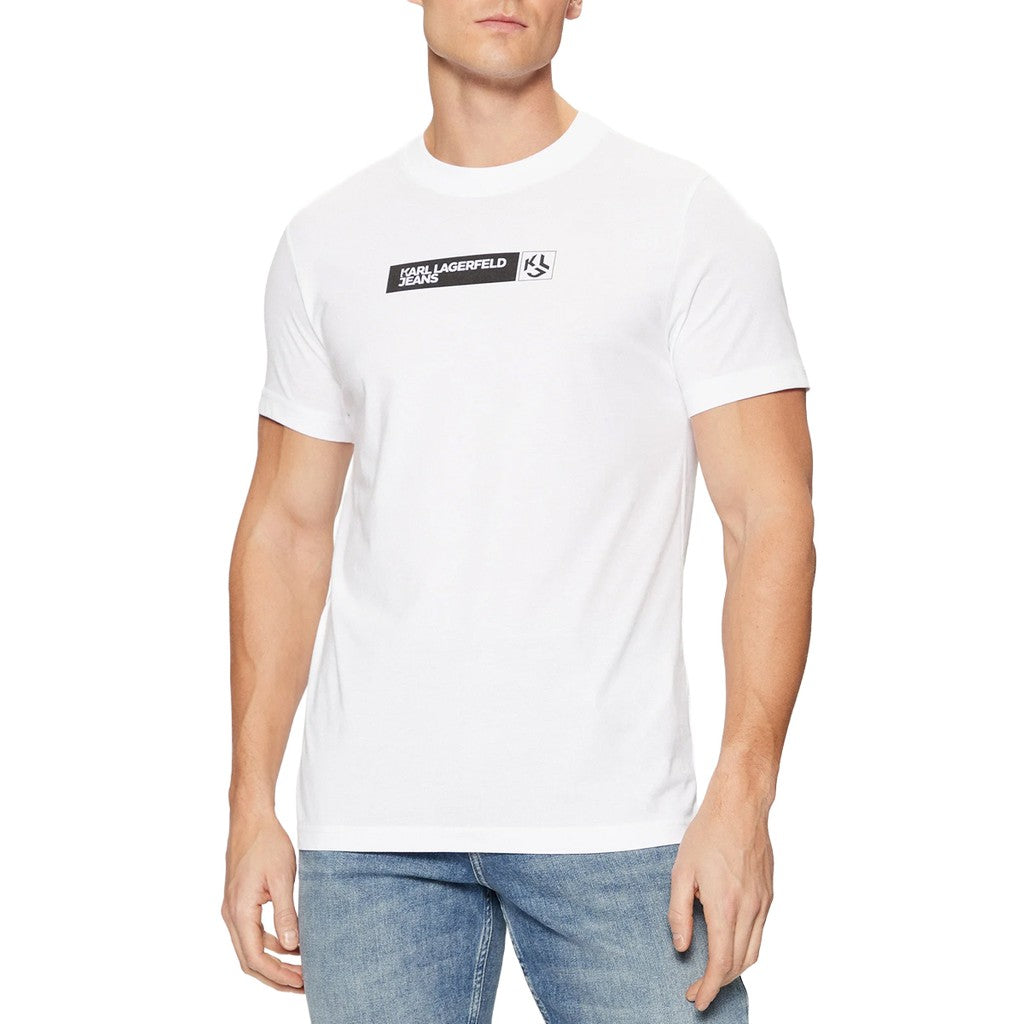 Karl Lagerfeld Slim fit T-shirt met print – Wit