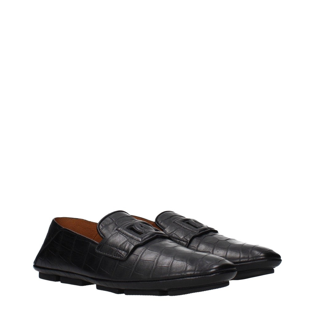 Dolce & Gabbana Loafers met rubberen zool – Zwart