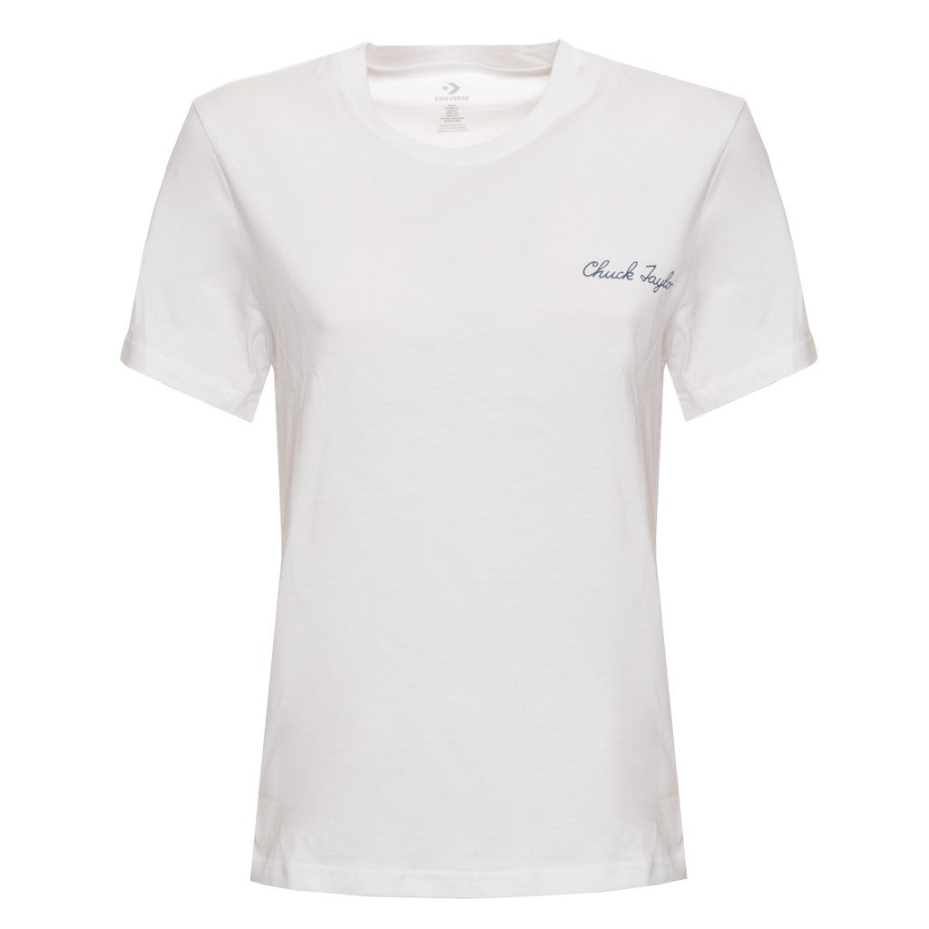 Converse T-shirt met ronde hals en logo – Wit