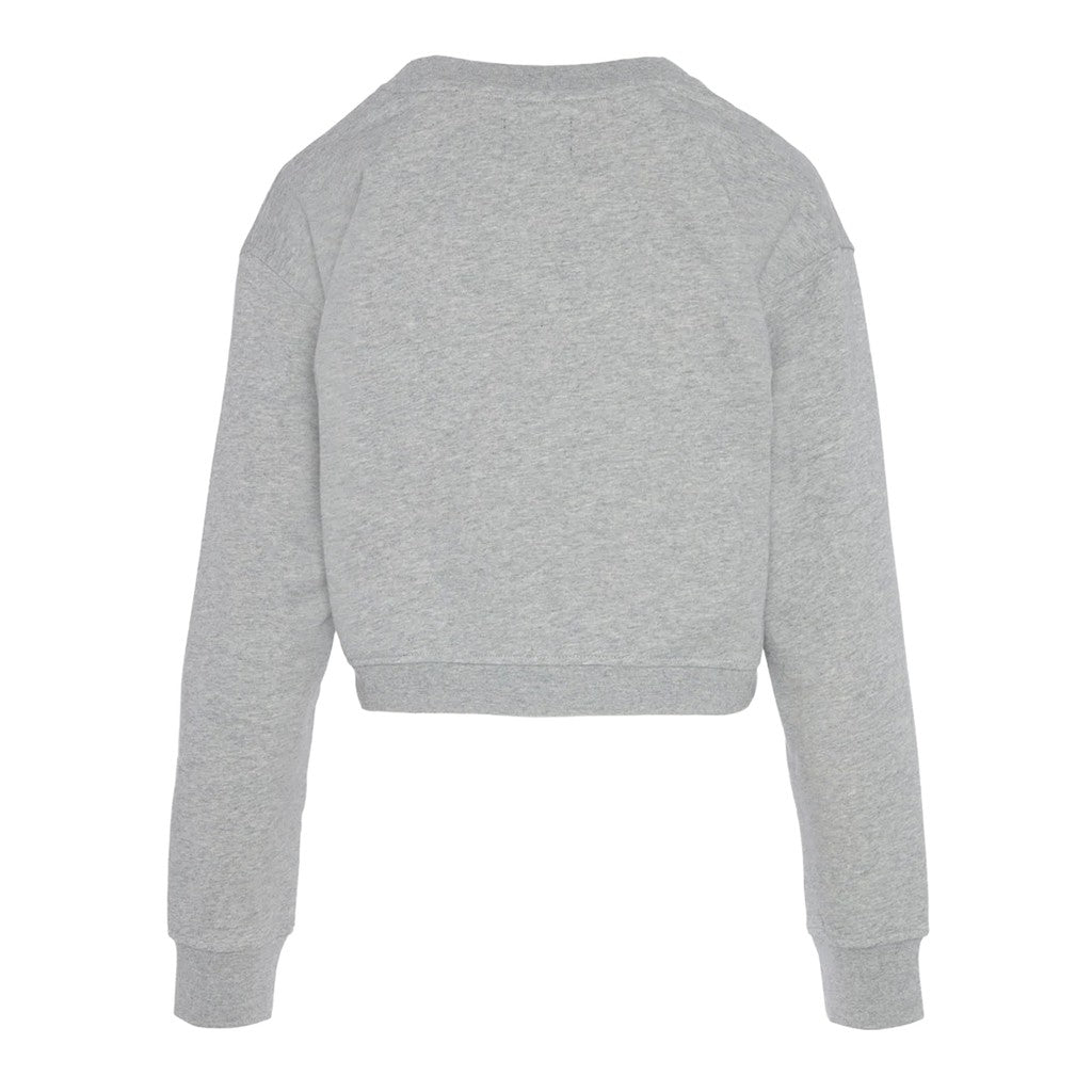 Converse Cropped sweater met knoopsluiting – Grijs