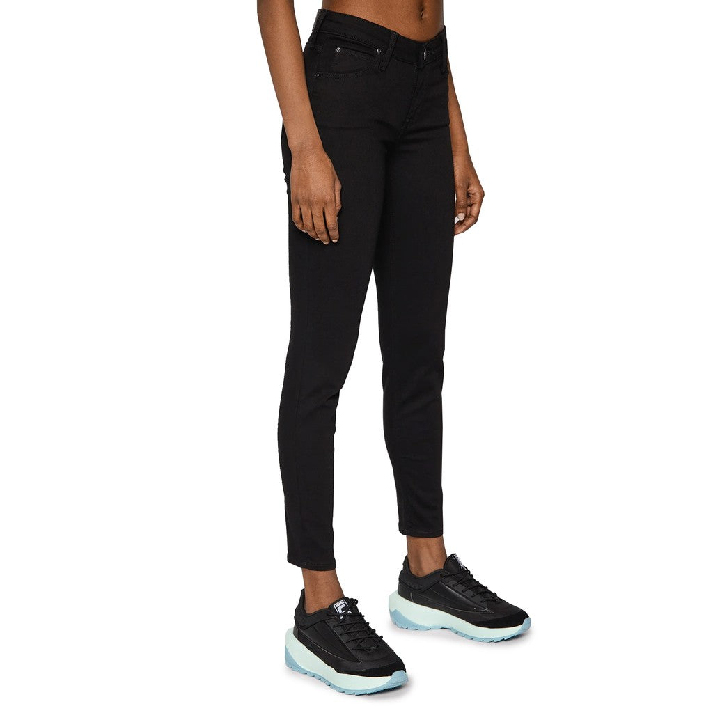 Lee Scarlett Skinny jeans met vijf zakken en logo – Zwart