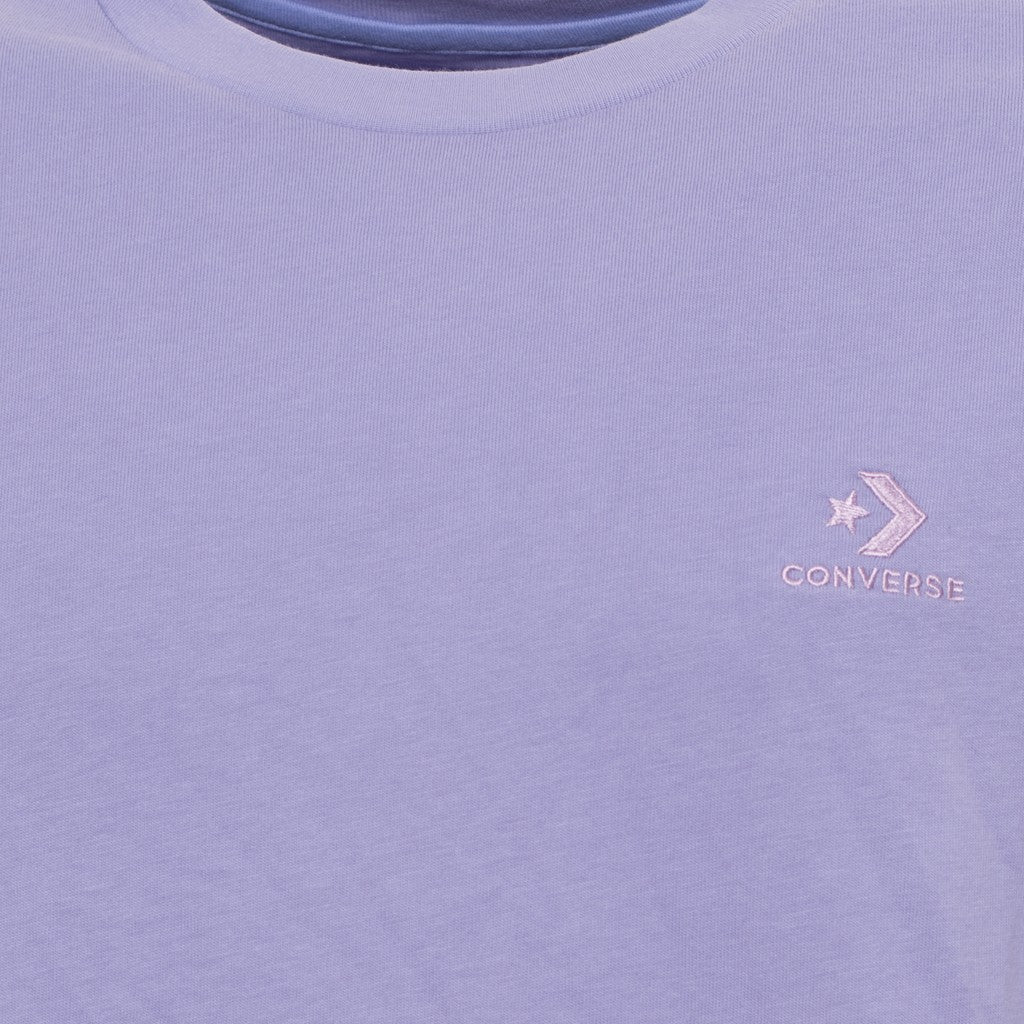 Converse T-shirt met ronde hals en geborduurd logo – Lila
