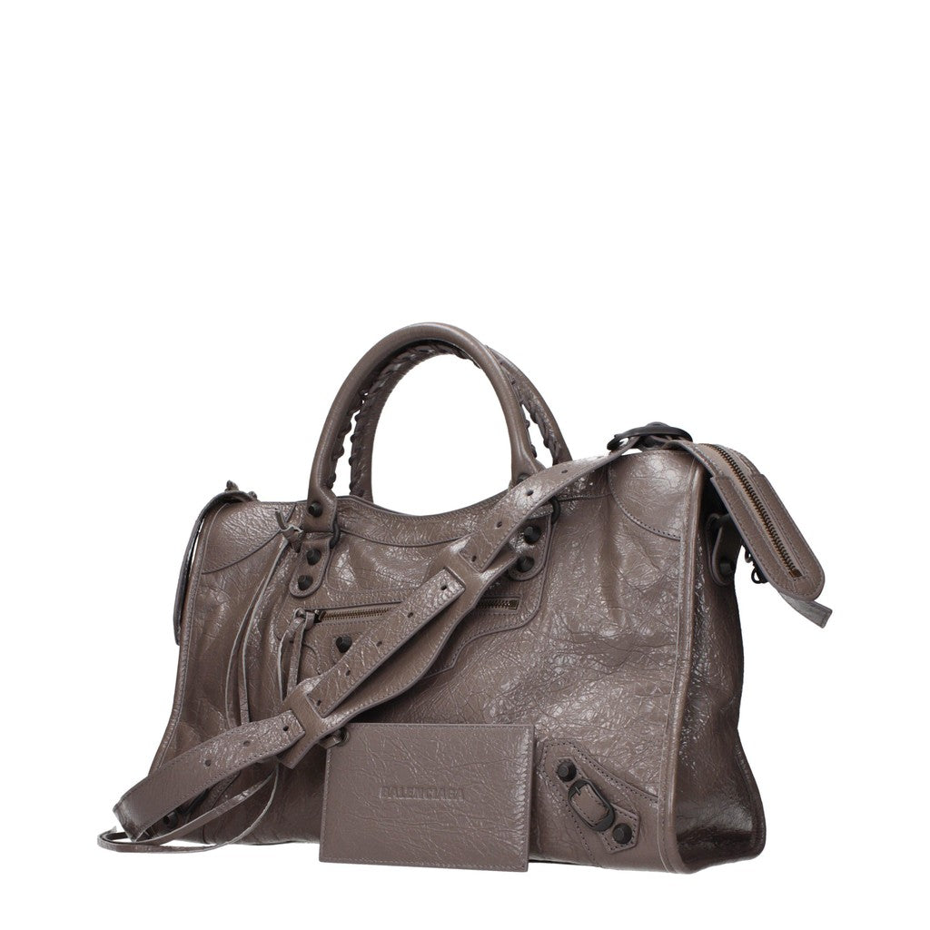 Balenciaga Ruime handtas met ritssluiting en schouderband – Taupe