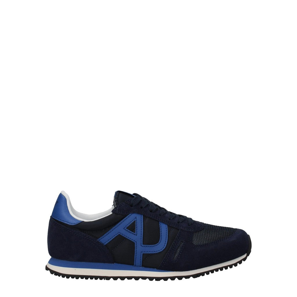 Armani Sneakers van leer en suède – Blauw