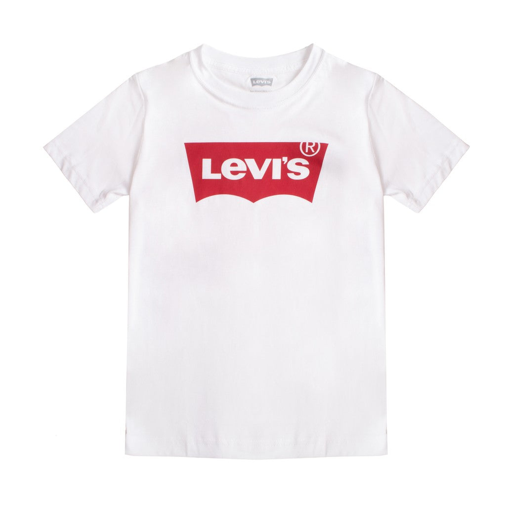 Levi's Kids T-shirt met bedrukt logo – Wit
