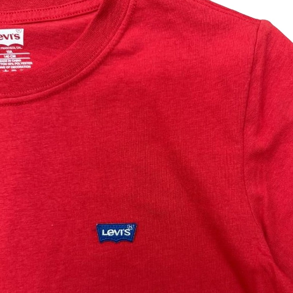 Levi's Kids T-shirt met geborduurd logo – Rood