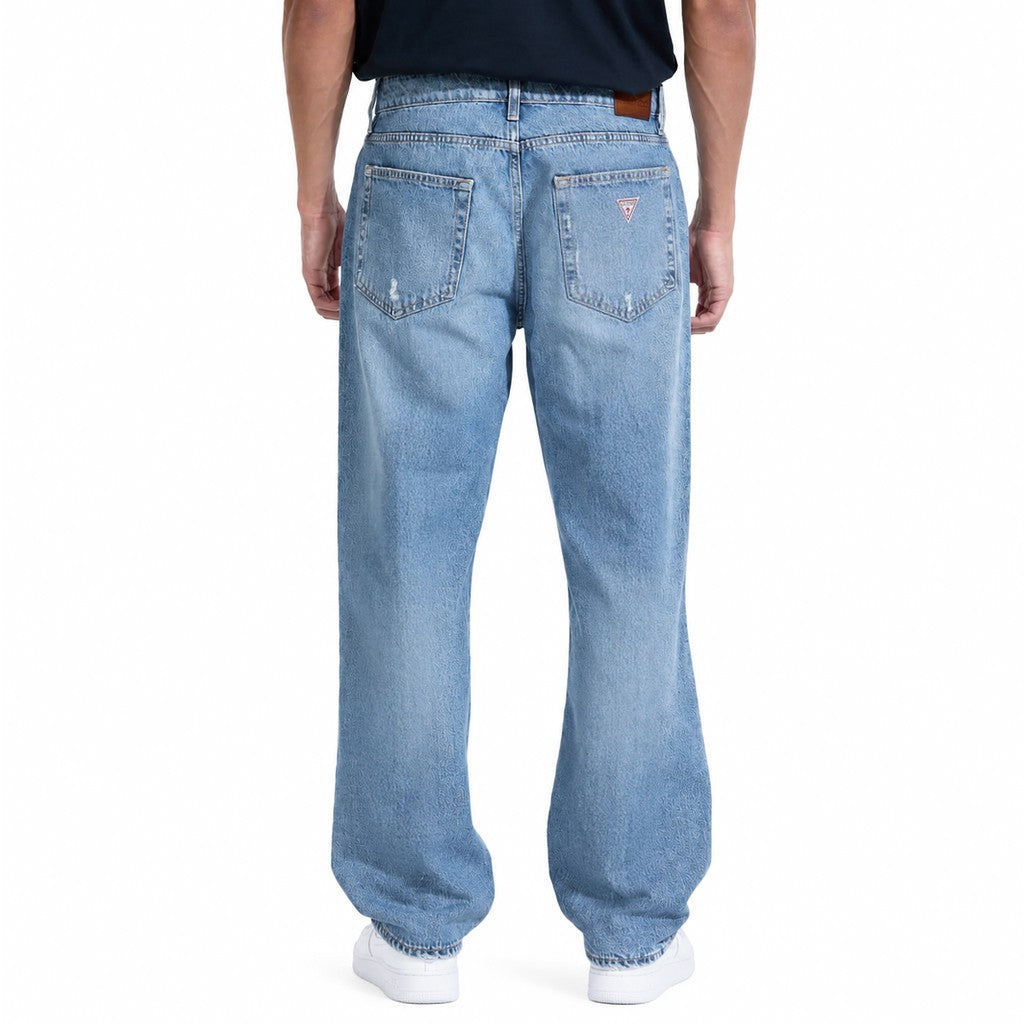 Guess Katoenen relaxed fit jeans – Lichtblauw