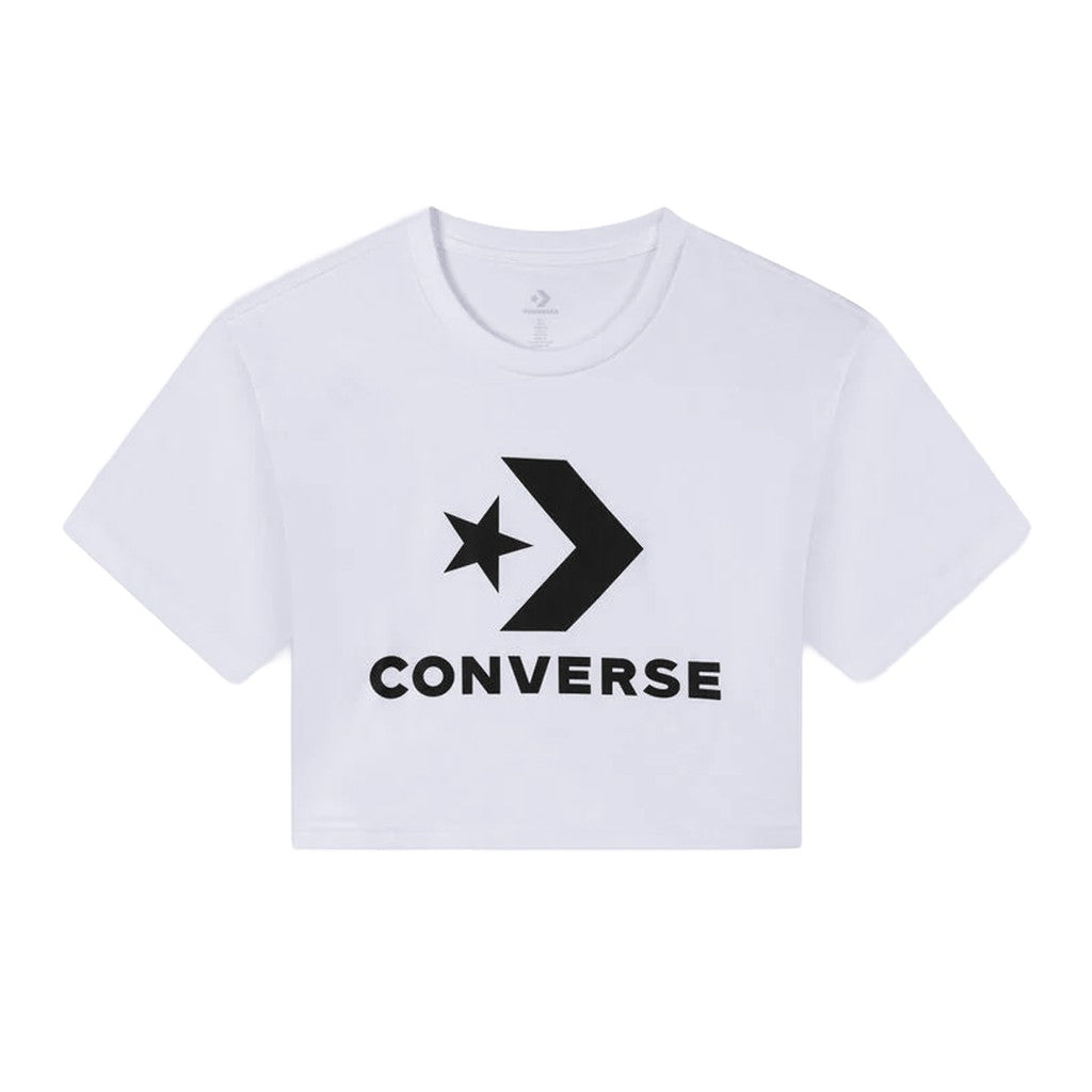 Converse Cropped T-shirt met logo – Wit