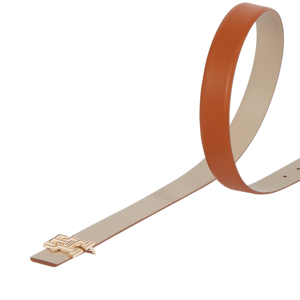 Tommy Hilfiger Leren riem Dames – Bruin