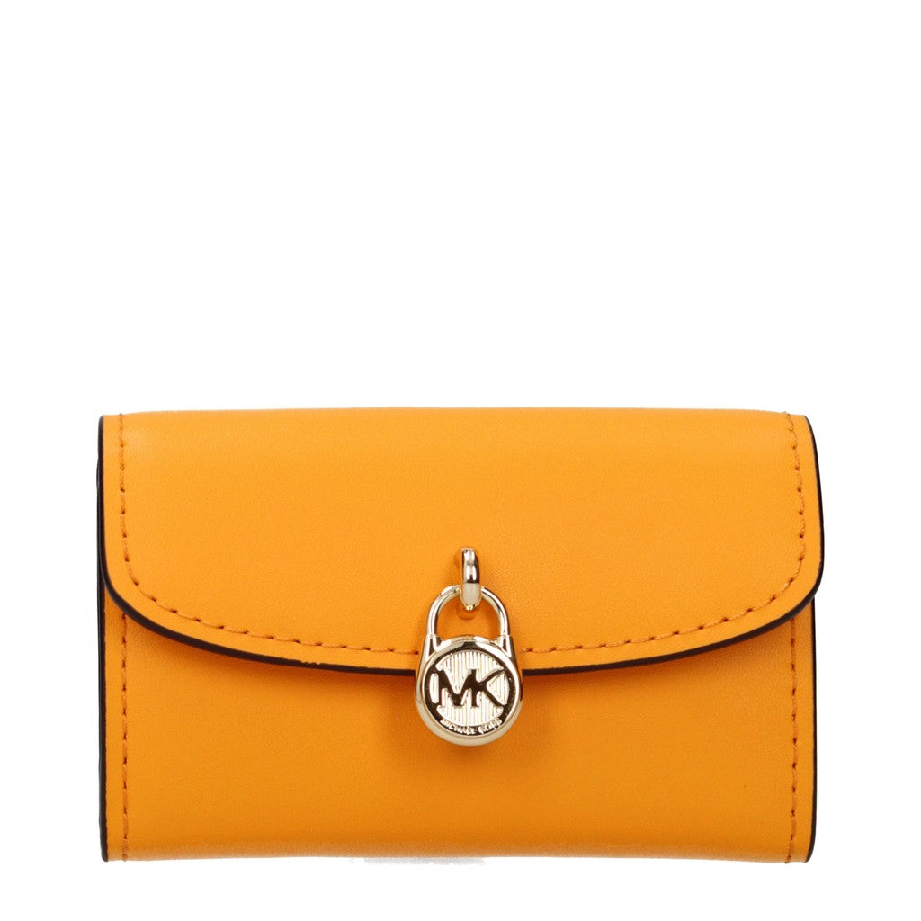 Michael Kors Lyra Portemonnee met drukknoop – Oranje