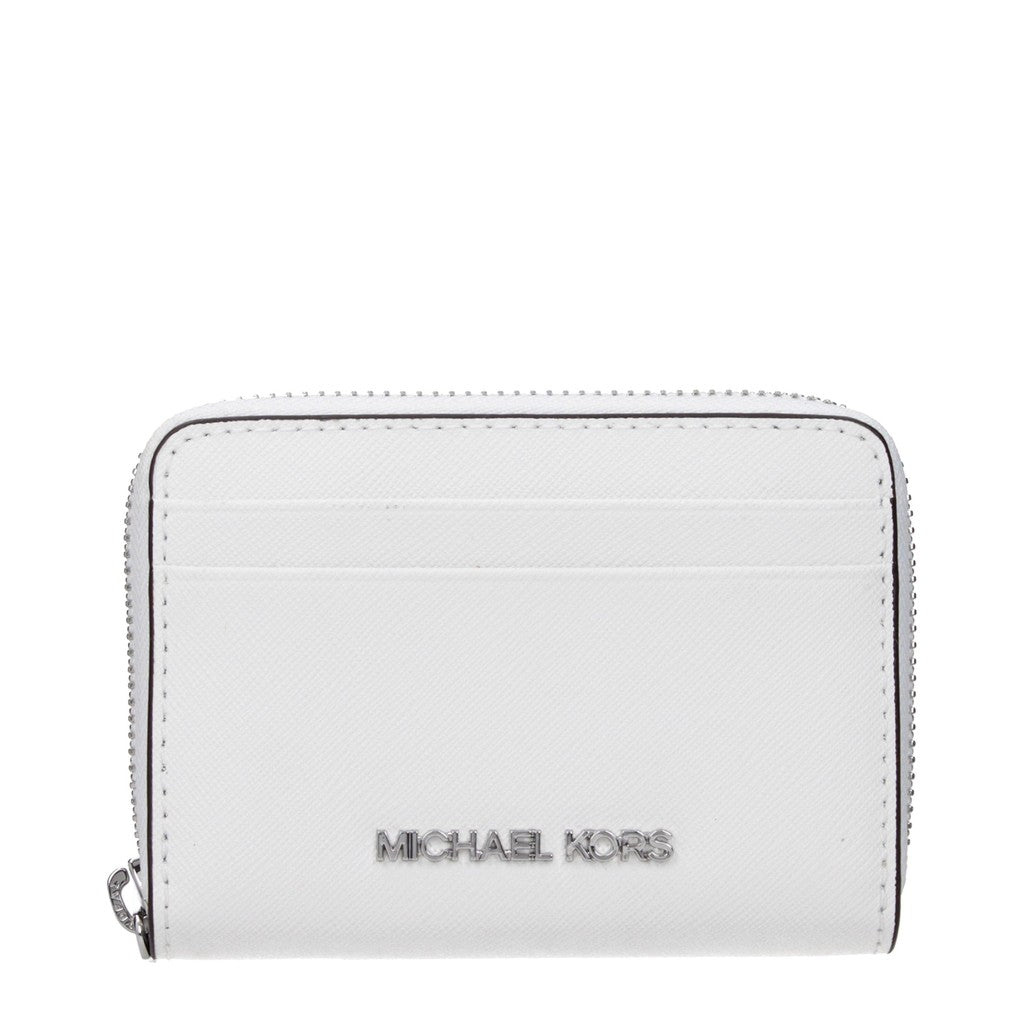 Michael Kors Jet Set Travel Compacte portemonnee met ritssluiting – Wit