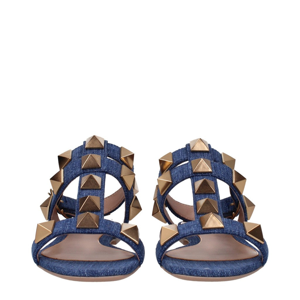Valentino Garavani Roman Stud Sandalen met leren zool – Blauw