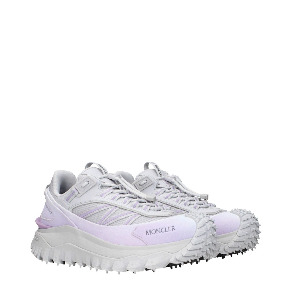 Moncler Trailgrip Sneakers van stof en leer met trekkoord – Grijs / Paars