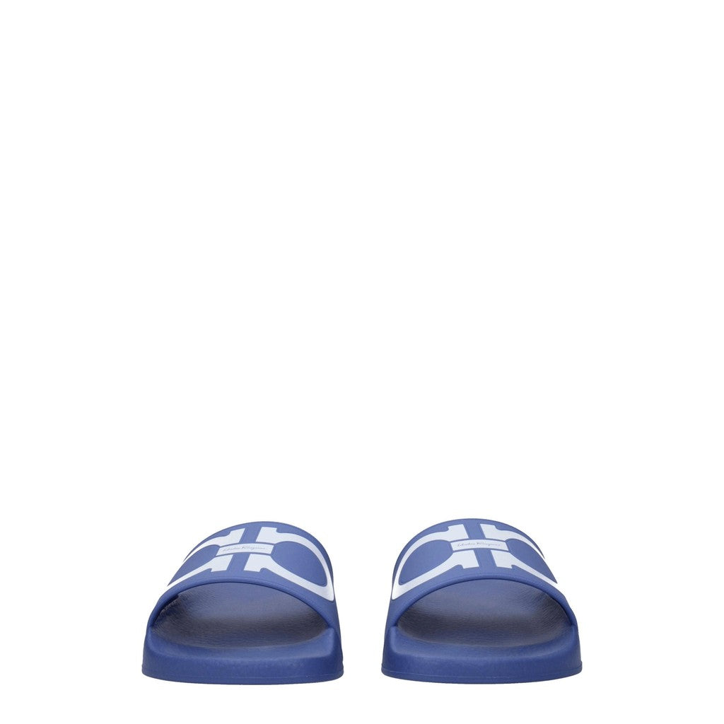 Salvatore Ferragamo Groovy Slippers – Blauw