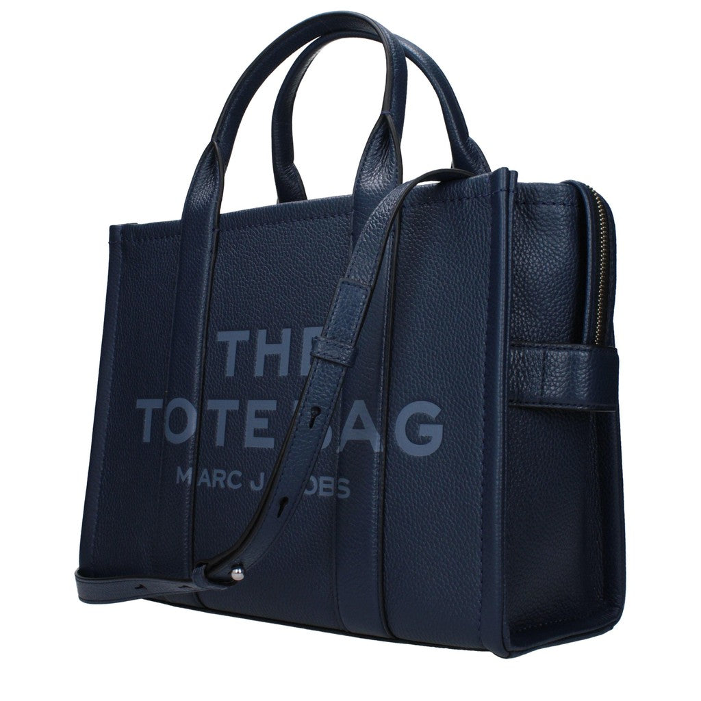 Marc Jacobs The Tote Shopper van leer – Marineblauw