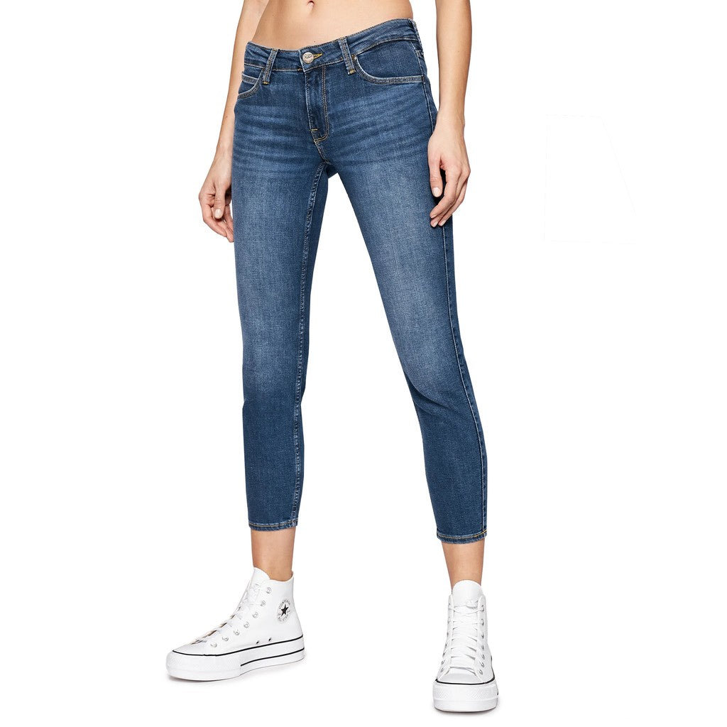 Lee Scarlett Skinny jeans met vijf zakken en logo – Blauw