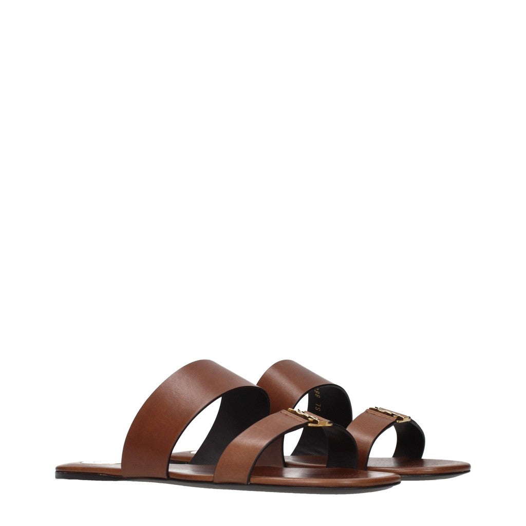 Saint Laurent Babylone Sandalen – Bruin