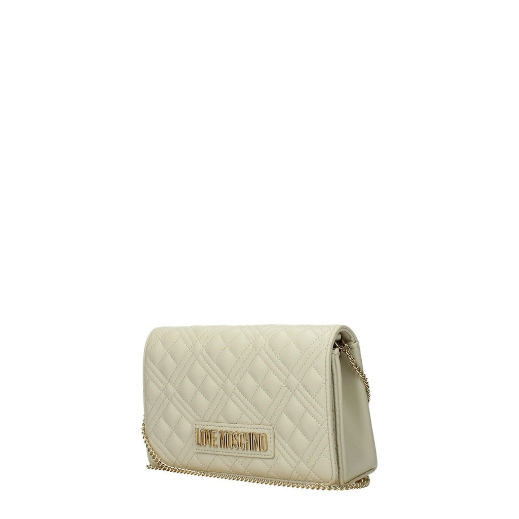 Love Moschino Compacte crossbodytas van polyurethaan – Ivoor