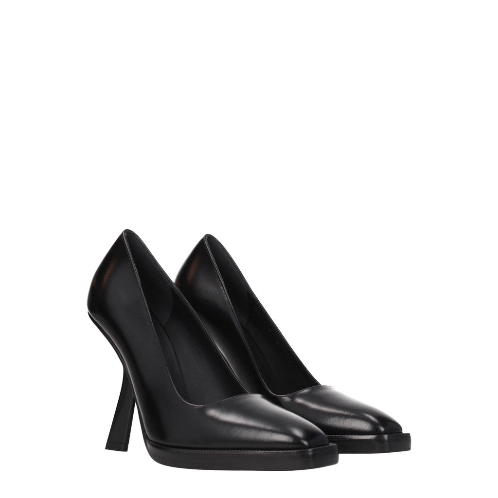 Salvatore Ferragamo Anser Leren pumps met vierkante neus – Zwart