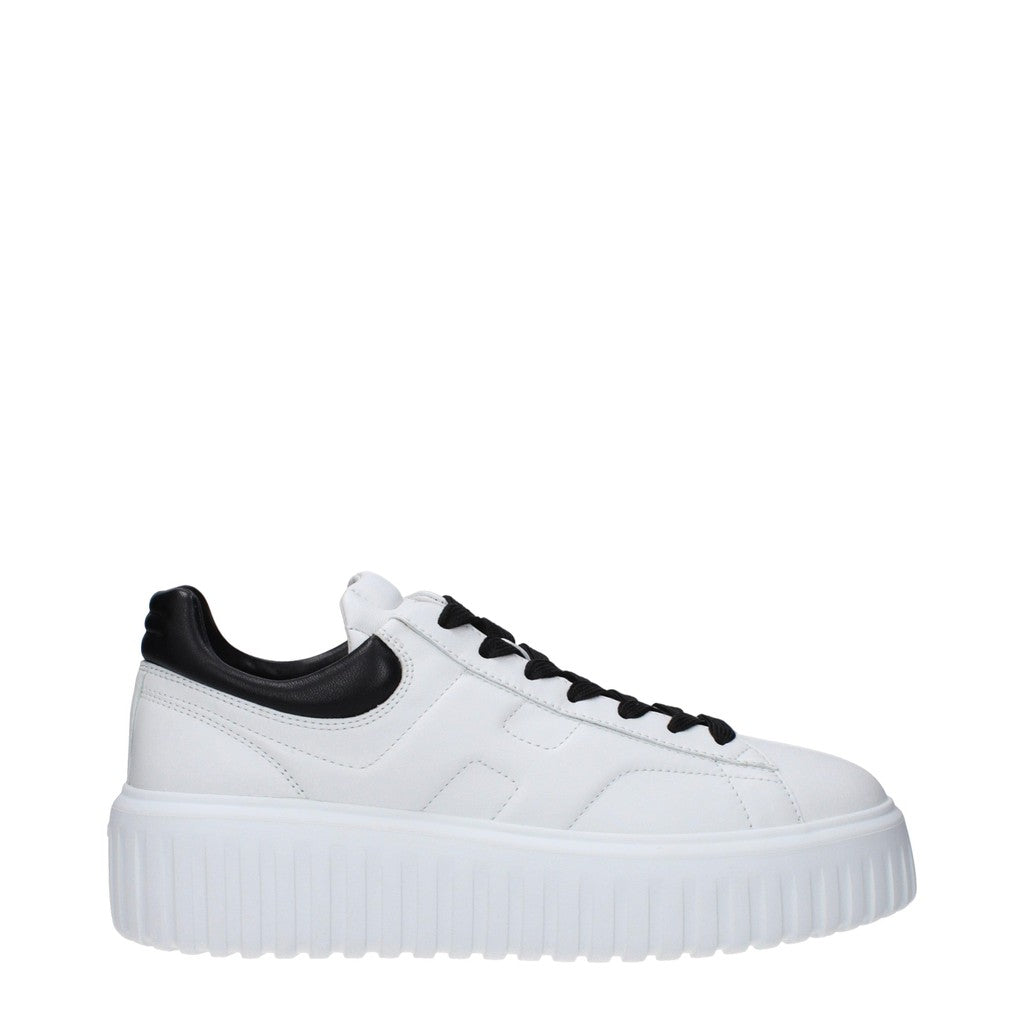 Hogan H-Stripes Sneakers met rubberen zool – Wit / Zwart