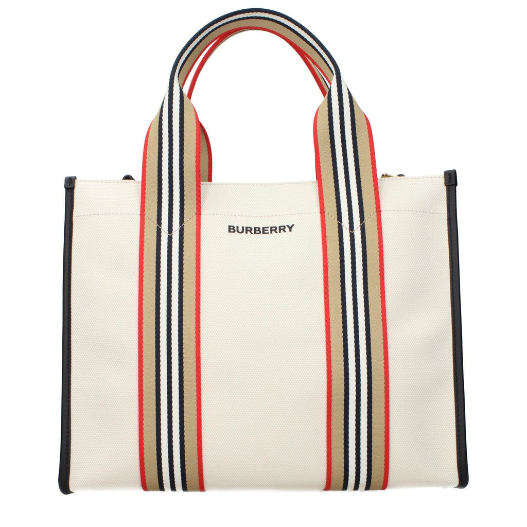 Burberry Handtas van stof en leer – Beige