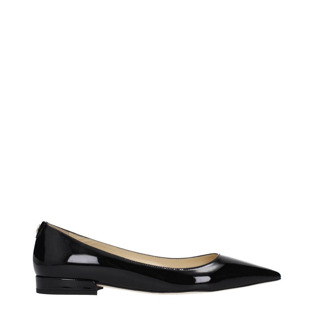 Jil Sander Leren ballerina's met puntige neus – Zwart