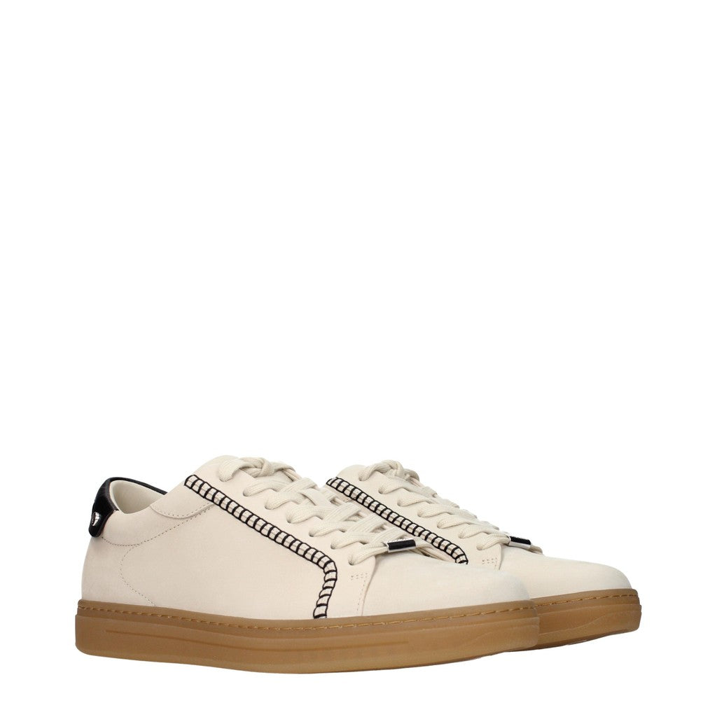 Jimmy Choo Rome Sneakers van suède en leer – Beige / Zwart