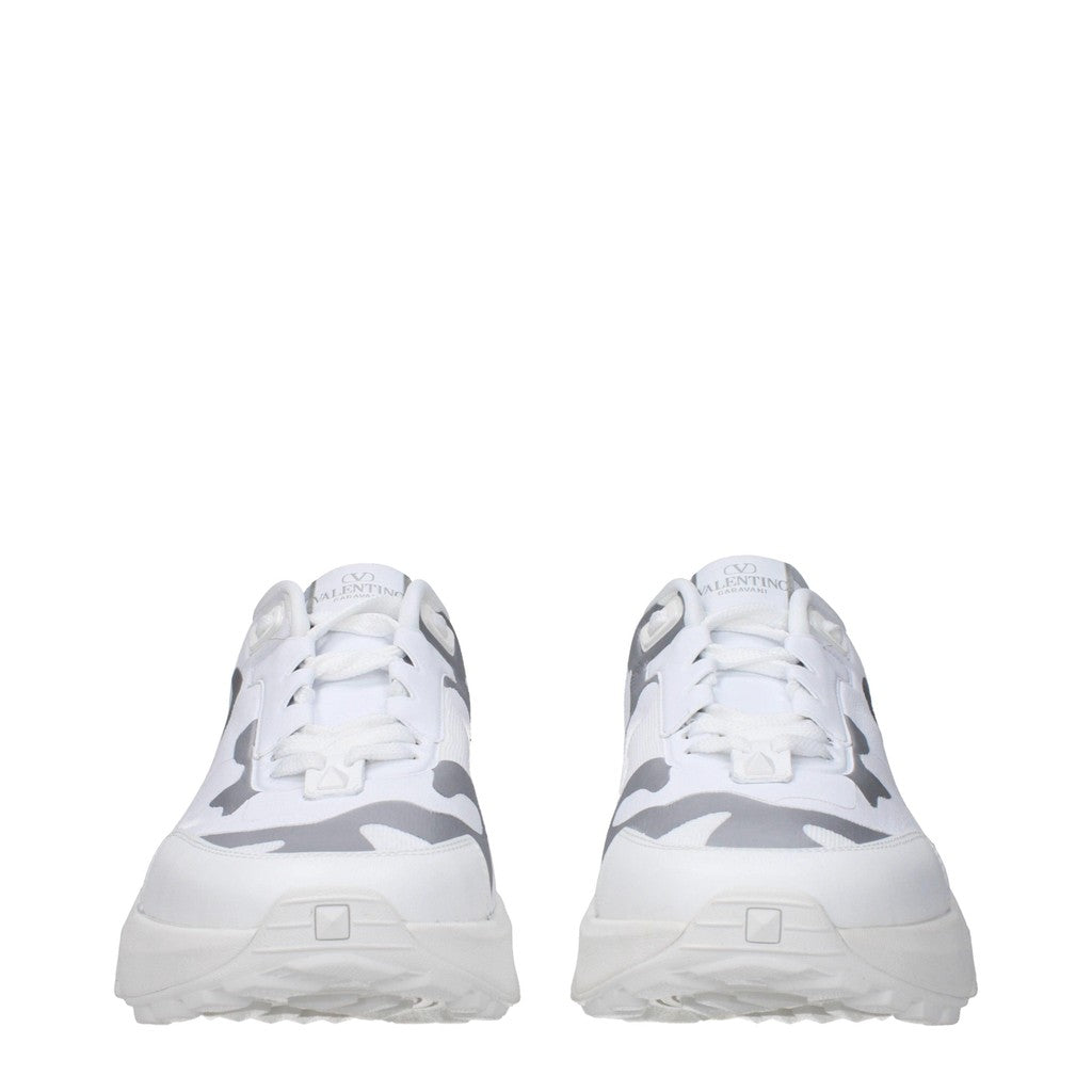 Valentino Garavani True Act Sneakers van stof en leer – Wit / Grijs