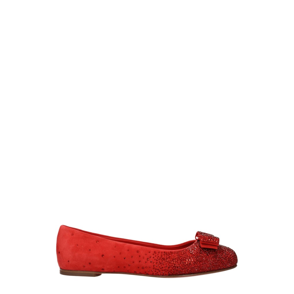 Salvatore Ferragamo Varina Ballerina's – Rood