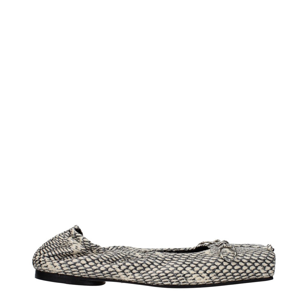 Jacquemus Ballet Flats met vierkante neus en leren zool – Beige