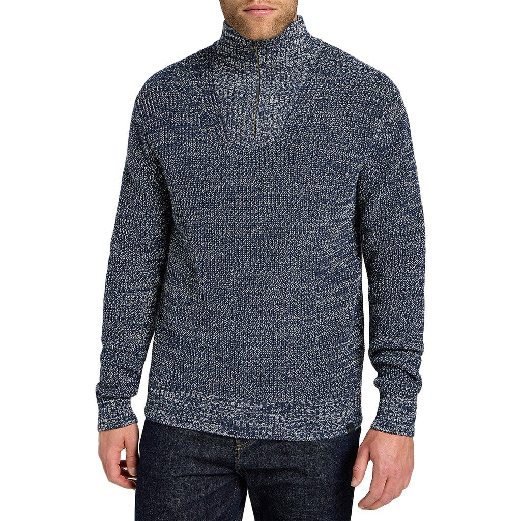 Lee Gebreide trui met halve rits – Blauw